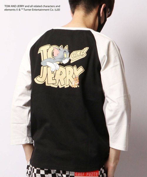 セール Power To The People Tom And Jerry ダブルネーム トムとジェリー コラボ バックプリント ラグランスリーブ7分tシャツ キャラt Tシャツ カットソー Power To The People パワートゥーザピープル のファッション通販 Zozotown