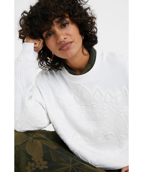 Desigual（デシグアル）の「スウェット長袖 DRAGON（スウェット・レディース・ホワイト・M/L/S/2L）」の6枚目の写真