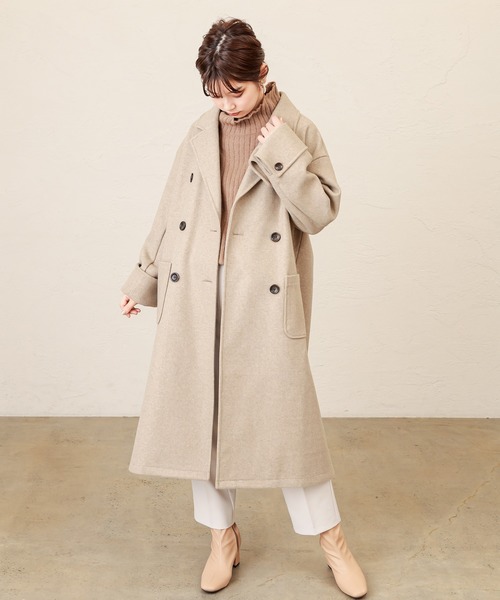 natural couture(ナチュラルクチュール)の「【WEB限定】ワイドリブブークレニットチュニック(ニット/セーター・レディース・ベージュ/アイボリー/ライム/ブラウン・FREE)」の9枚目の写真