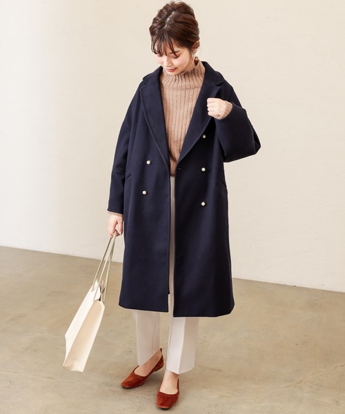 natural couture(ナチュラルクチュール)の「【WEB限定】ワイドリブブークレニットチュニック(ニット/セーター・レディース・ベージュ/アイボリー/ライム/ブラウン・FREE)」の6枚目の写真