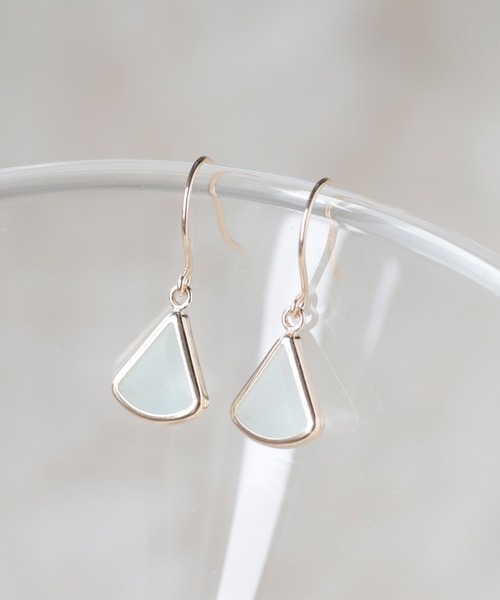 天然石のセクターピアス[K10]（ピアス（両耳用））｜ANEMONE（アネモネ）