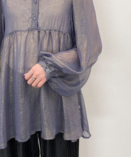 archives(アルシーヴ)の「バックオープンリボンブラウス(シャツ/ブラウス・レディース・ベージュ/ネイビー/モカ・MEDIUM)」の7枚目の写真