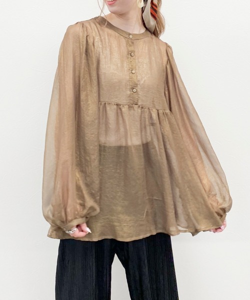 archives(アルシーヴ)の「バックオープンリボンブラウス(シャツ/ブラウス・レディース・ベージュ/ネイビー/モカ・MEDIUM)」の14枚目の写真