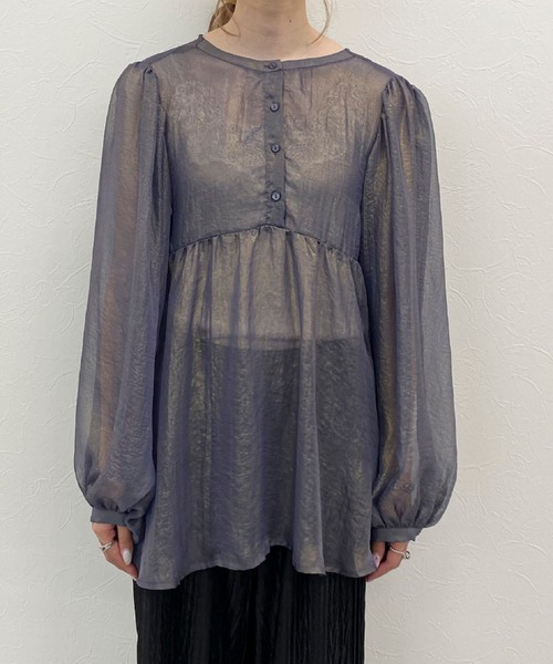 archives(アルシーヴ)の「バックオープンリボンブラウス(シャツ/ブラウス・レディース・ベージュ/ネイビー/モカ・MEDIUM)」の11枚目の写真