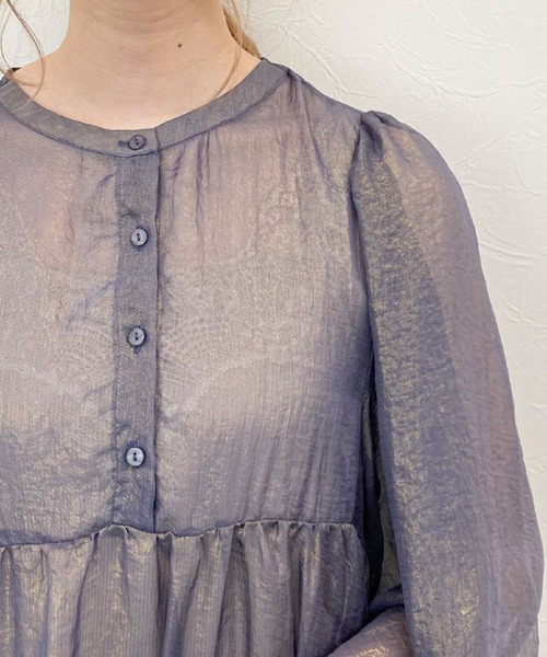 archives(アルシーヴ)の「バックオープンリボンブラウス(シャツ/ブラウス・レディース・ベージュ/ネイビー/モカ・MEDIUM)」の8枚目の写真