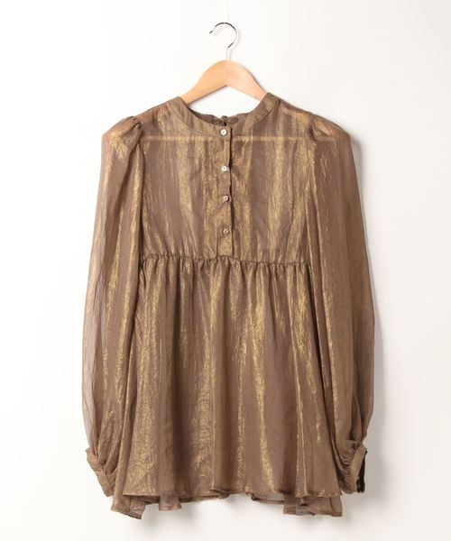 archives(アルシーヴ)の「バックオープンリボンブラウス(シャツ/ブラウス・レディース・ベージュ/ネイビー/モカ・MEDIUM)」の6枚目の写真