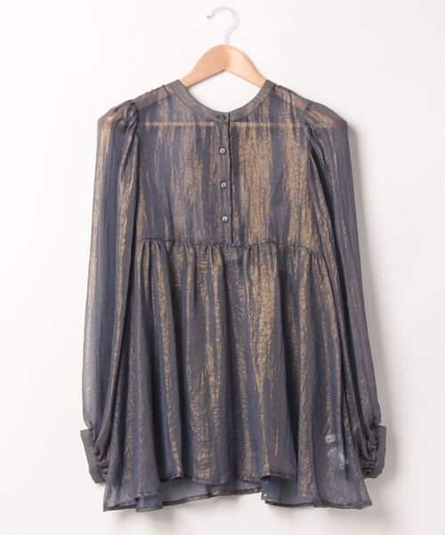 archives(アルシーヴ)の「バックオープンリボンブラウス(シャツ/ブラウス・レディース・ベージュ/ネイビー/モカ・MEDIUM)」の4枚目の写真