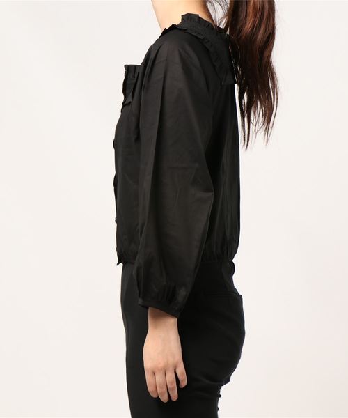 flower（フラワー）の「フラッフィーフリルブラウス（シャツ/ブラウス・レディース・ホワイト/ブラック・FREE）」の3枚目の写真