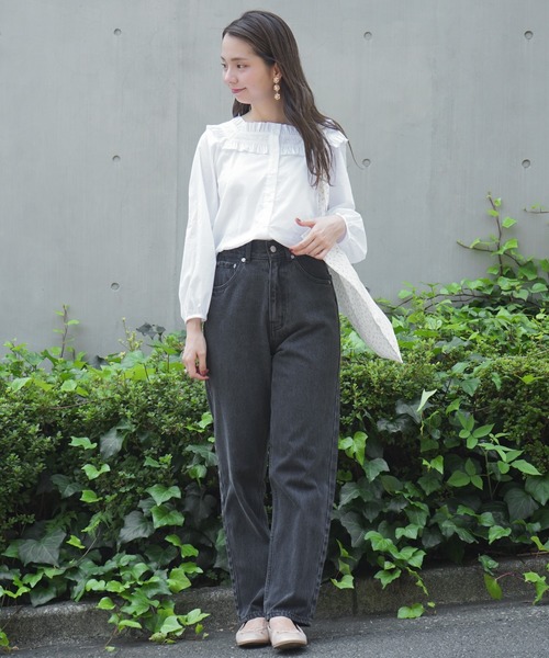 flower（フラワー）の「フラッフィーフリルブラウス（シャツ/ブラウス・レディース・ホワイト/ブラック・FREE）」の6枚目の写真