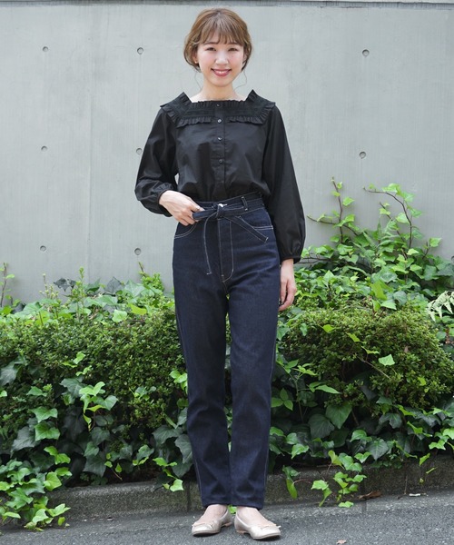 flower（フラワー）の「フラッフィーフリルブラウス（シャツ/ブラウス・レディース・ホワイト/ブラック・FREE）」の12枚目の写真