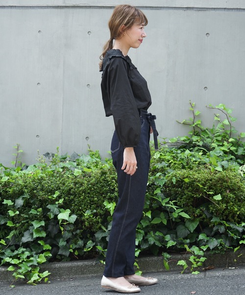 flower（フラワー）の「フラッフィーフリルブラウス（シャツ/ブラウス・レディース・ホワイト/ブラック・FREE）」の13枚目の写真