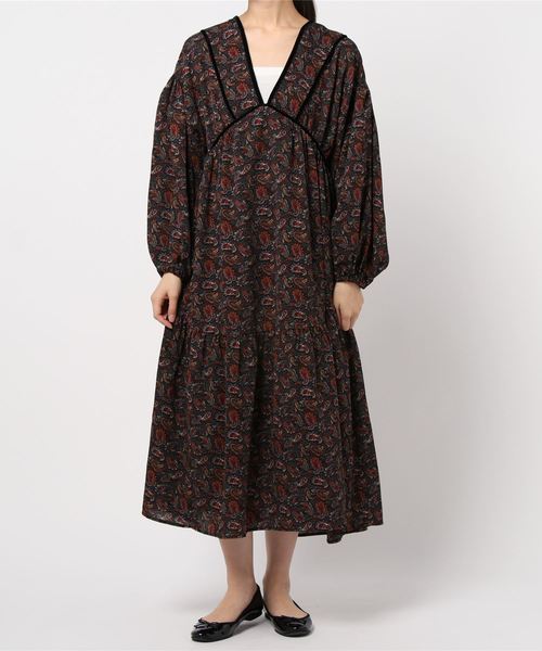 rps（アールピーエス）の「ペイズリー柄ワンピース（ワンピース・レディース・ブラック/ベージュ/ネイビー・M）」の15枚目の写真