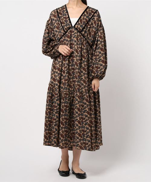 rps（アールピーエス）の「ペイズリー柄ワンピース（ワンピース・レディース・ブラック/ベージュ/ネイビー・M）」の16枚目の写真