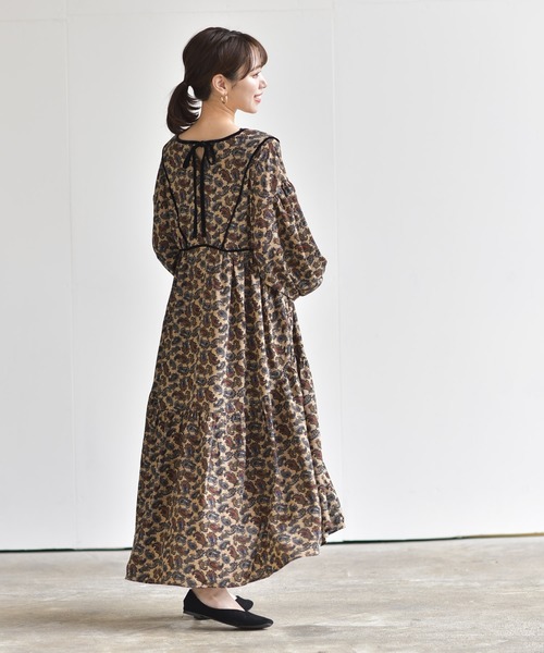 rps（アールピーエス）の「ペイズリー柄ワンピース（ワンピース・レディース・ブラック/ベージュ/ネイビー・M）」の6枚目の写真