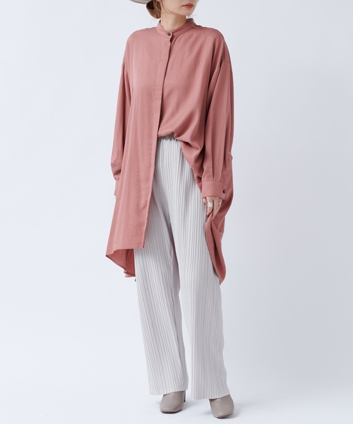 DouDou（ドゥドゥ）の「【新色追加】AWランダムプリーツワイドパンツ（その他パンツ・レディース・オフホワイト/ブラック/ライトグレー/グリーン/キャメル/チャコールグレー・FREE）」の21枚目の写真