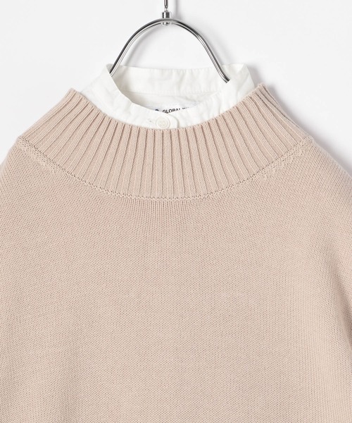 GLOBAL WORK（グローバルワーク）の「【キッズ】ロングニットベストSETワンピース/895190（ワンピース・キッズ・ブラック/オフホワイト・110cm/100cm/120cm/130cm/140cm）」の6枚目の写真