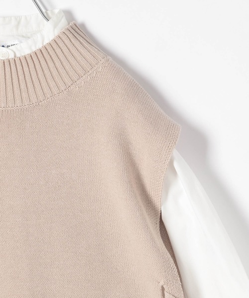 GLOBAL WORK（グローバルワーク）の「【キッズ】ロングニットベストSETワンピース/895190（ワンピース・キッズ・ブラック/オフホワイト・110cm/100cm/120cm/130cm/140cm）」の17枚目の写真