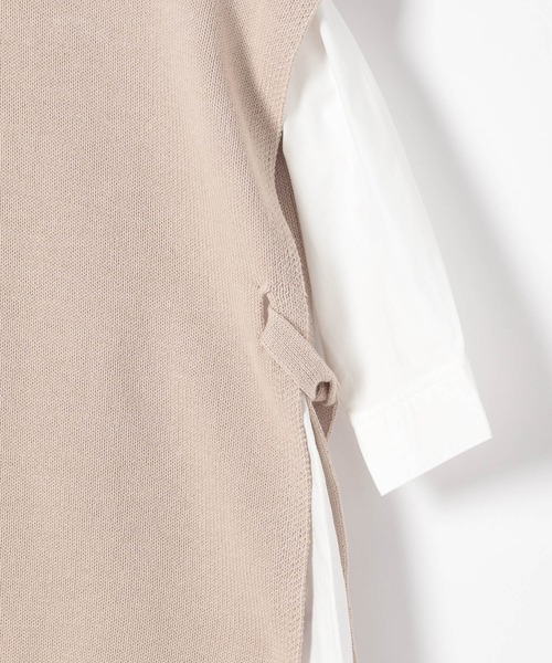 GLOBAL WORK（グローバルワーク）の「【キッズ】ロングニットベストSETワンピース/895190（ワンピース・キッズ・ブラック/オフホワイト・110cm/100cm/120cm/130cm/140cm）」の3枚目の写真