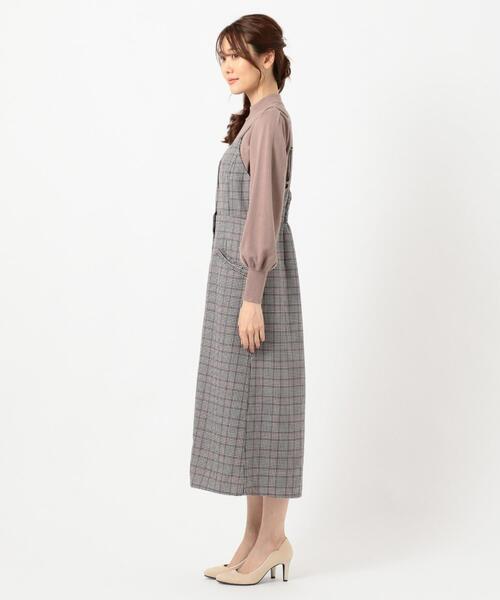 Feroux(フェルゥ)の「【2SET】ニット×キャミ ワンピース(ワンピース・レディース・ブラック系3/ダークブラウン系3/ベージュ系5・2)」の6枚目の写真