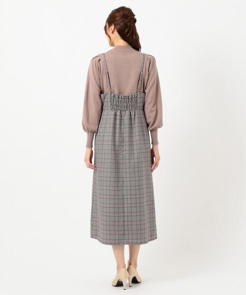 Feroux(フェルゥ)の「【2SET】ニット×キャミ ワンピース(ワンピース・レディース・ブラック系3/ダークブラウン系3/ベージュ系5・2)」の7枚目の写真