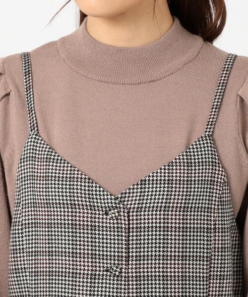 Feroux(フェルゥ)の「【2SET】ニット×キャミ ワンピース(ワンピース・レディース・ブラック系3/ダークブラウン系3/ベージュ系5・2)」の8枚目の写真