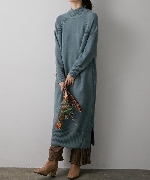 Web限定 サイドリブ切り替えニットワンピース ワンピース Vis ビス のファッション通販 Zozotown