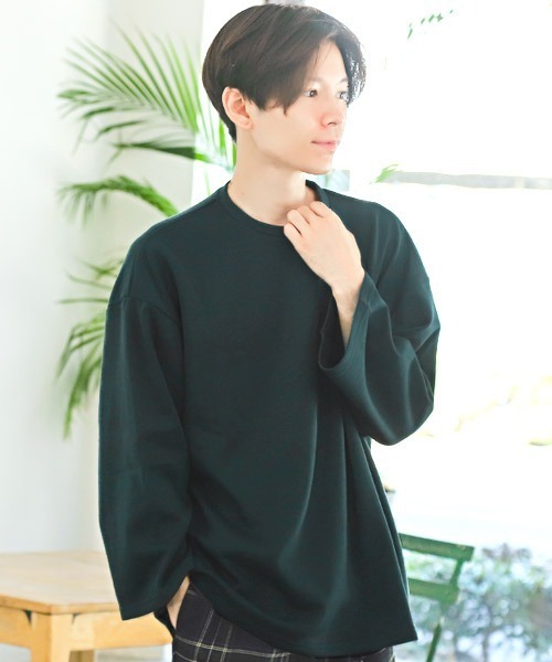LUXSTYLE（ラグスタイル）の「裏ボアトレーナー（スウェット・メンズ・ブラック/ブルー/グリーン/キャメル・M/L）」の3枚目の写真