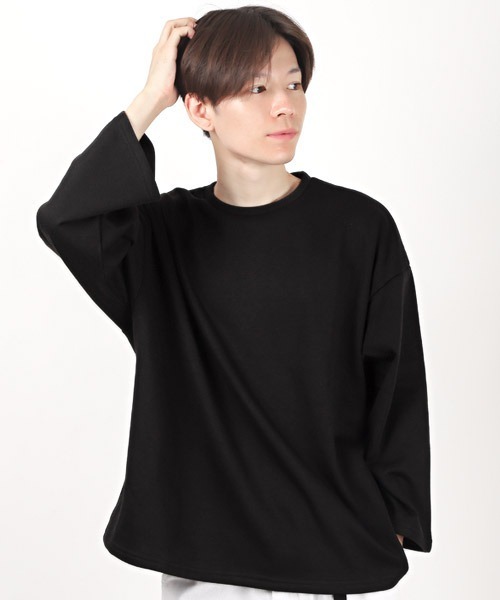 LUXSTYLE（ラグスタイル）の「裏ボアトレーナー（スウェット・メンズ・ブラック/ブルー/グリーン/キャメル・M/L）」の2枚目の写真