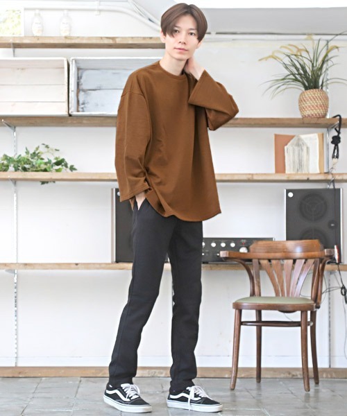 LUXSTYLE（ラグスタイル）の「裏ボアトレーナー（スウェット・メンズ・ブラック/ブルー/グリーン/キャメル・M/L）」の16枚目の写真
