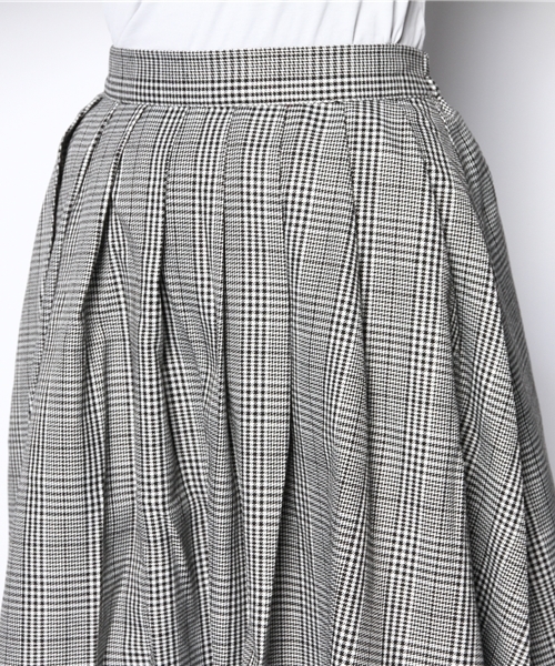 WEGO（ウィゴー）の「WEGO/チェックミディ丈タックスカート（スカート・レディース・グレー系その他/グリーン系その他/ブルー/ブルー系その他・FREE）」の10枚目の写真