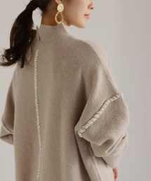 【HER CLOSET】配色ハンドステッチボリュームニットプルオーバー COLOR-STITCH VOLUME KNIT PULLOVER