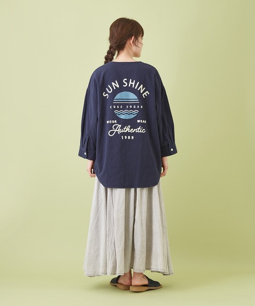 CUBE SUGAR（キューブシュガー）の「綿ボイル アシッドウォッシュ ギャザースカート（スカート・レディース・キャメル/ライトグレー/ブラック/ターコイズブルー/ピンク・M）」の12枚目の写真