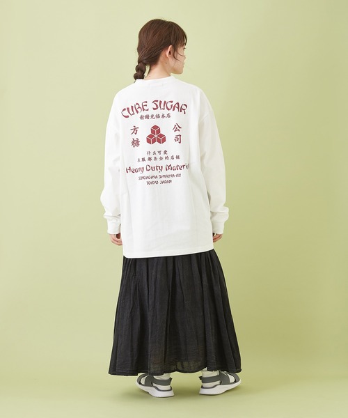 CUBE SUGAR（キューブシュガー）の「綿ボイル アシッドウォッシュ ギャザースカート（スカート・レディース・キャメル/ライトグレー/ブラック/ターコイズブルー/ピンク・M）」の18枚目の写真