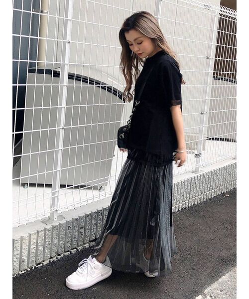 MURUA(ムルーア)の「シャイニープリーツラップスカート MURUA(ムルーア)の「シャイニープリーツラップスカート