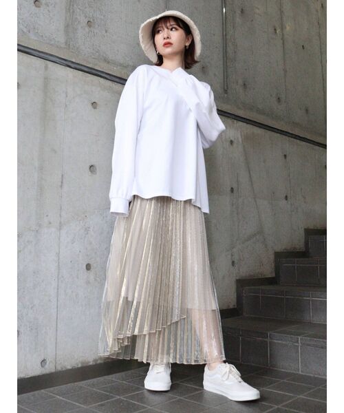 MURUA（ムルーア）の「シャイニープリーツラップスカート（スカート