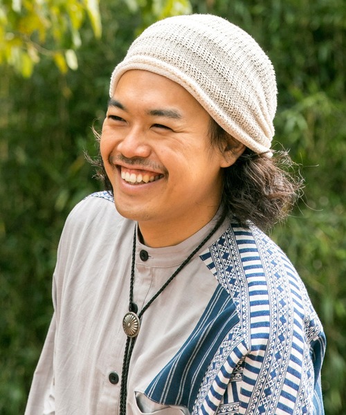 チャイハネ（チャイハネ）の「【チャイハネ】アベルニットキャップ（ニットキャップ/ビーニー・メンズ・ブルー/グレー/グリーン/オレンジ/ホワイト・FREE）」の2枚目の写真