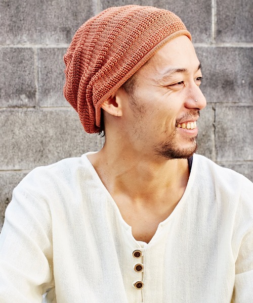 チャイハネ（チャイハネ）の「【チャイハネ】アベルニットキャップ（ニットキャップ/ビーニー・メンズ・ブルー/グレー/グリーン/オレンジ/ホワイト・FREE）」の5枚目の写真