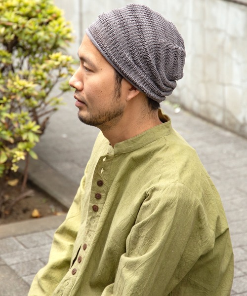 チャイハネ（チャイハネ）の「【チャイハネ】アベルニットキャップ（ニットキャップ/ビーニー・メンズ・ブルー/グレー/グリーン/オレンジ/ホワイト・FREE）」の8枚目の写真