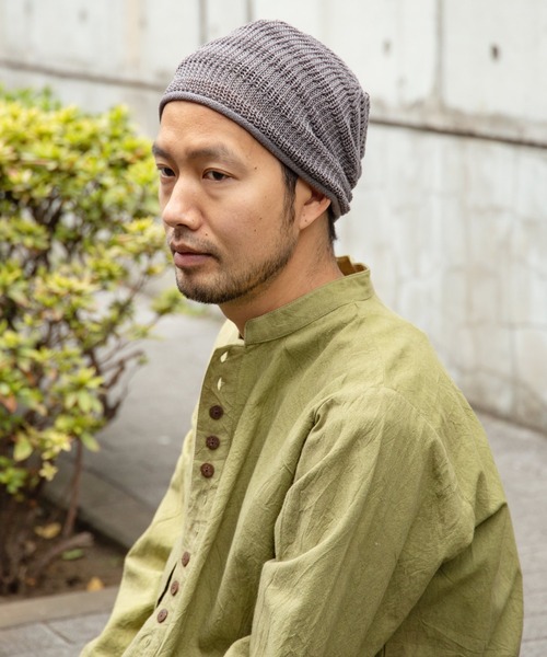 チャイハネ（チャイハネ）の「【チャイハネ】アベルニットキャップ（ニットキャップ/ビーニー・メンズ・ブルー/グレー/グリーン/オレンジ/ホワイト・FREE）」の10枚目の写真