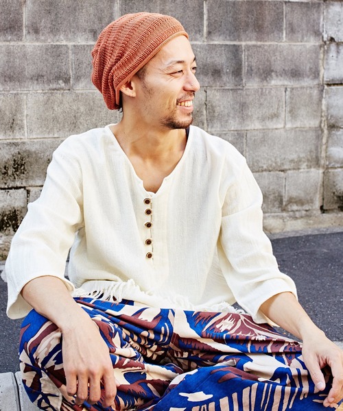 チャイハネ（チャイハネ）の「【チャイハネ】アベルニットキャップ（ニットキャップ/ビーニー・メンズ・ブルー/グレー/グリーン/オレンジ/ホワイト・FREE）」の16枚目の写真