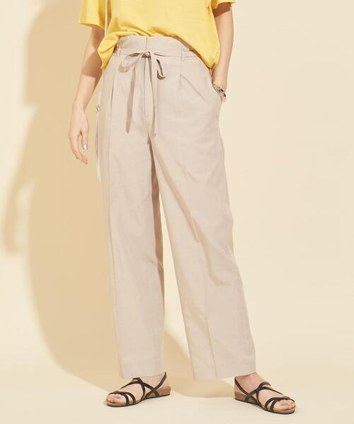 BEAUTY&YOUTH UNITED ARROWS(ビューティーアンドユースユナイテッドアローズ)の「BY∴ ウエストゴムイージーベルトパンツ -ウォッシャブル-(その他パンツ・レディース・イエロー/ライラック/ナチュラル/ブラック/その他1・S/M)」の3枚目の写真