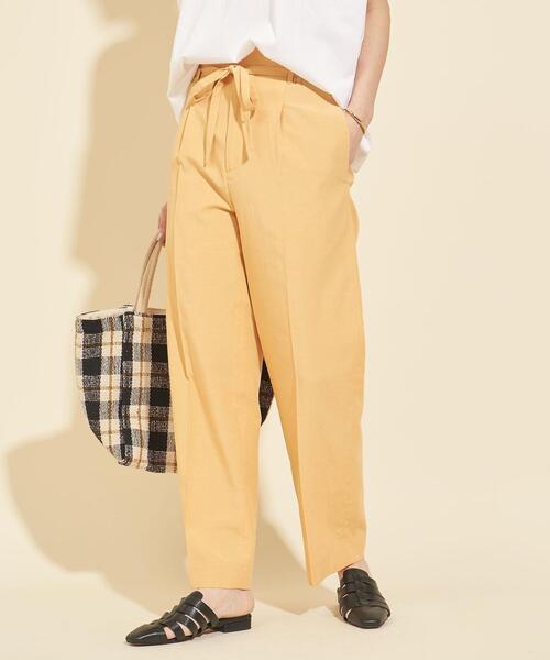 BEAUTY&YOUTH UNITED ARROWS(ビューティーアンドユースユナイテッドアローズ)の「BY∴ ウエストゴムイージーベルトパンツ -ウォッシャブル-(その他パンツ・レディース・イエロー/ライラック/ナチュラル/ブラック/その他1・S/M)」の12枚目の写真