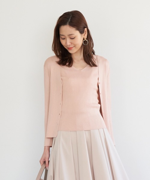 ANAYI（アナイ）の「アセテートポリエステルVネック プル