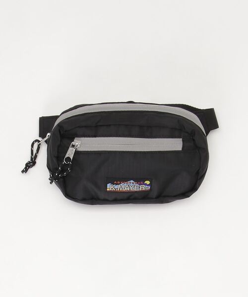 KRIFF MAYER（クリフメイヤー）の「KRIFF MAYER はっ水加工 パッカブル仕様 ミニ ウエストバッグ（ボディバッグ/ウエストポーチ・メンズ・ブラック/オリーブ/オレンジ/ベージュ・FREE）」の9枚目の写真