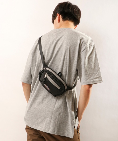 KRIFF MAYER（クリフメイヤー）の「KRIFF MAYER はっ水加工 パッカブル仕様 ミニ ウエストバッグ（ボディバッグ/ウエストポーチ・メンズ・ブラック/オリーブ/オレンジ/ベージュ・FREE）」の11枚目の写真