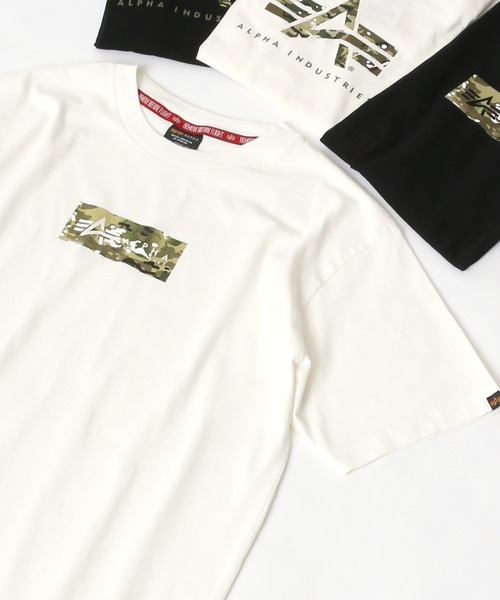 Alpha Industries（アルファインダストリーズ）の「ALPHA /アルファ 「A」MARK BOXLOGO ボックスロゴプリントT（Tシャツ/カットソー・メンズ・ホワイト系その他/ブラック系その他/ホワイト系その他2/ホワイト系その他3/ホワイト系その他4/ブラック系その他2/ブラック系その他3/ブラック系その他4・M/L/XL）」の5枚目の写真