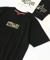 ALPHA /アルファ 「A」MARK BOXLOGO ボックスロゴプリントT