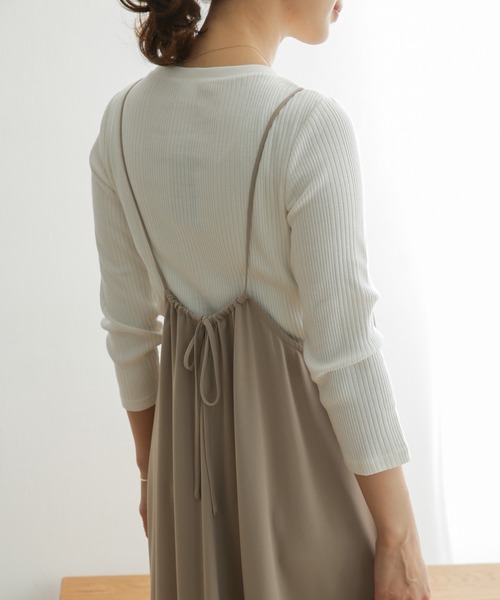 URBAN RESEARCH DOORS（アーバンリサーチドアーズ）の「キャミワンピース（ワンピース・レディース・ブラック/ベージュ・ONE）」の13枚目の写真