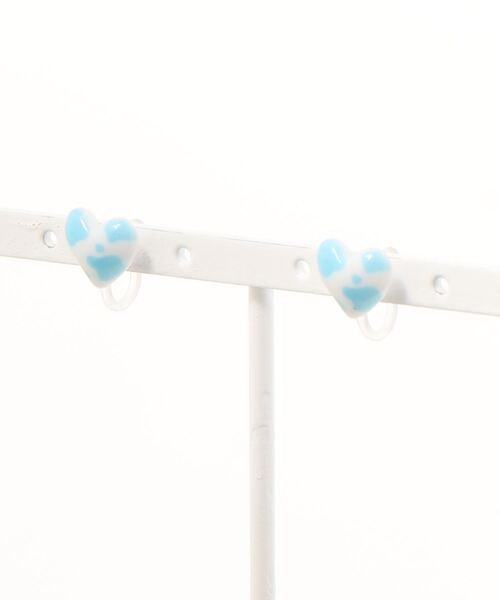 Ein（アイン）の「【Ein】レオパードハートイヤリング（イヤリング・レディース・ブラック/パープル/ピンク/ブルー/グリーン・FREE）」の4枚目の写真