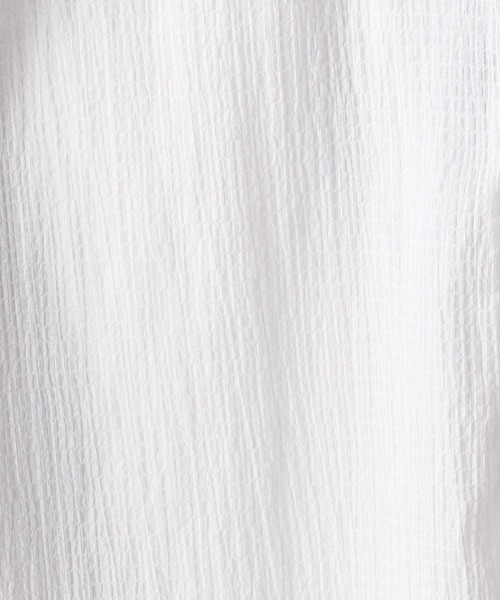 HIDEAWAYS NICOLE（ハイダウェイニコル）の「先染めラメクレープ七分袖シャツ（シャツ/ブラウス・メンズ・ホワイト/ブラック/グレー・LARGE/X-LARGE/MEDIUM）」の9枚目の写真